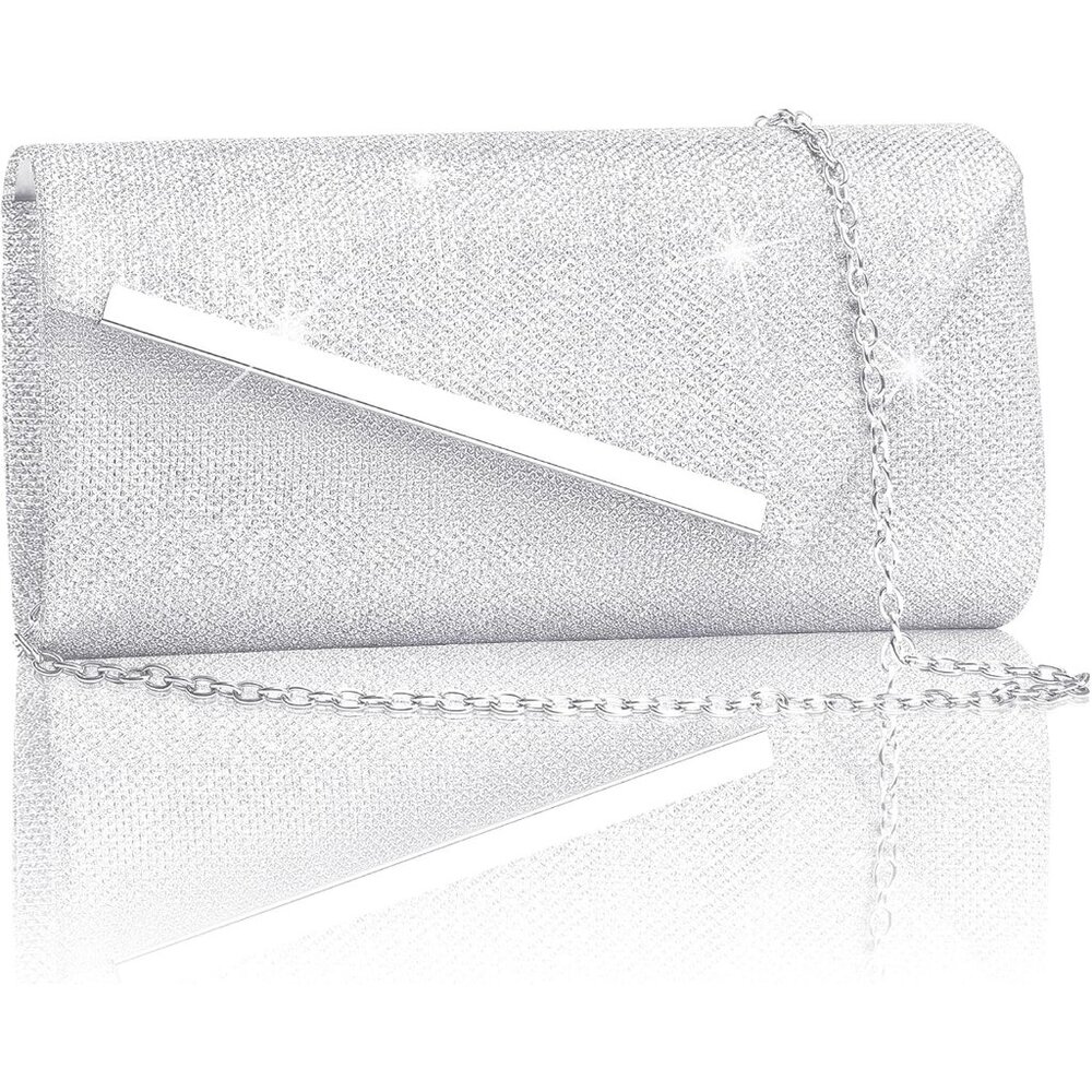 Sparkling Sequin Evening Bag - 3-In-1 Clutch For Stylish Weddings & Parties